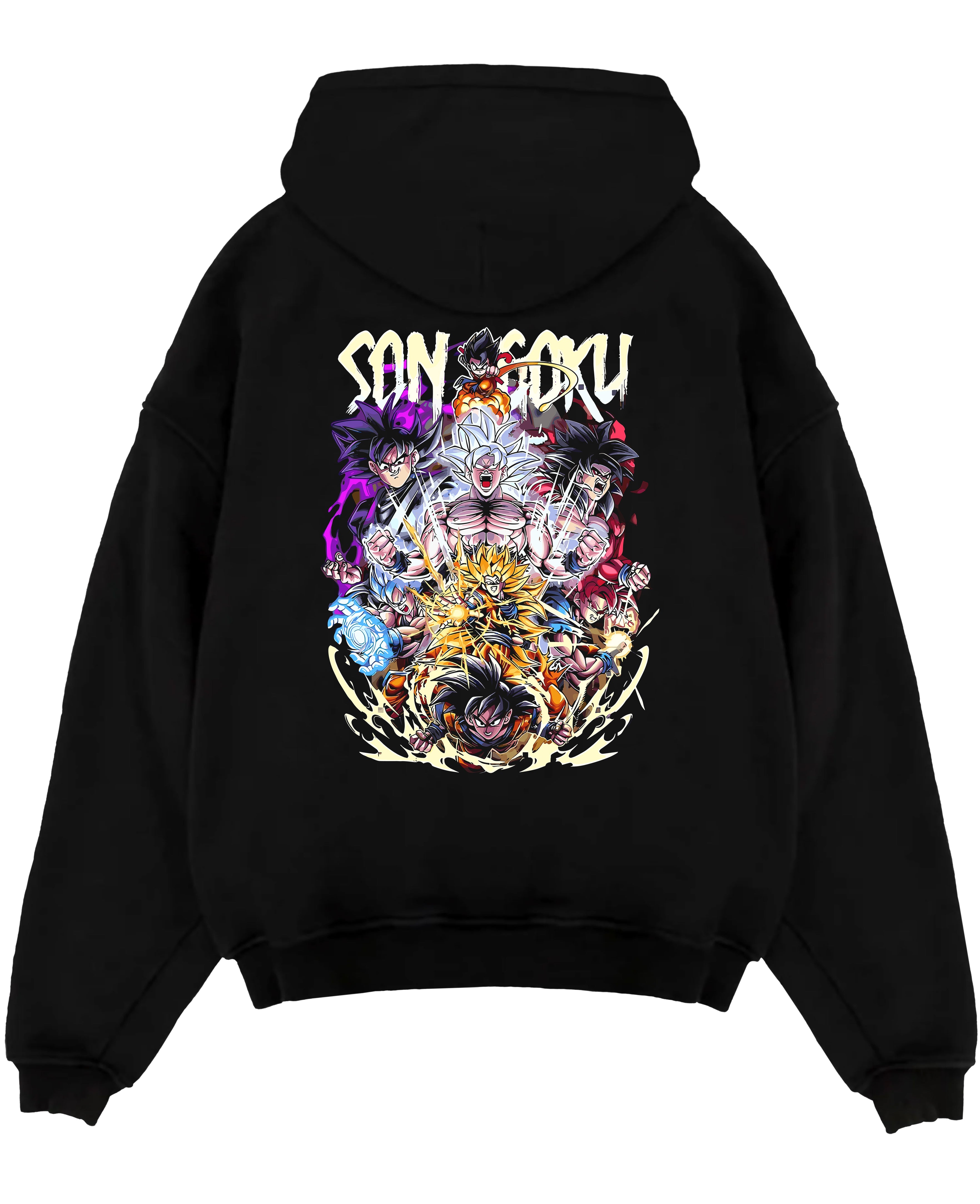 Son Goku All Saiyan Forms SSJ D.B.Z Anime Inspired | Unique Sweatshirt Oversized T-shirt Hoodie