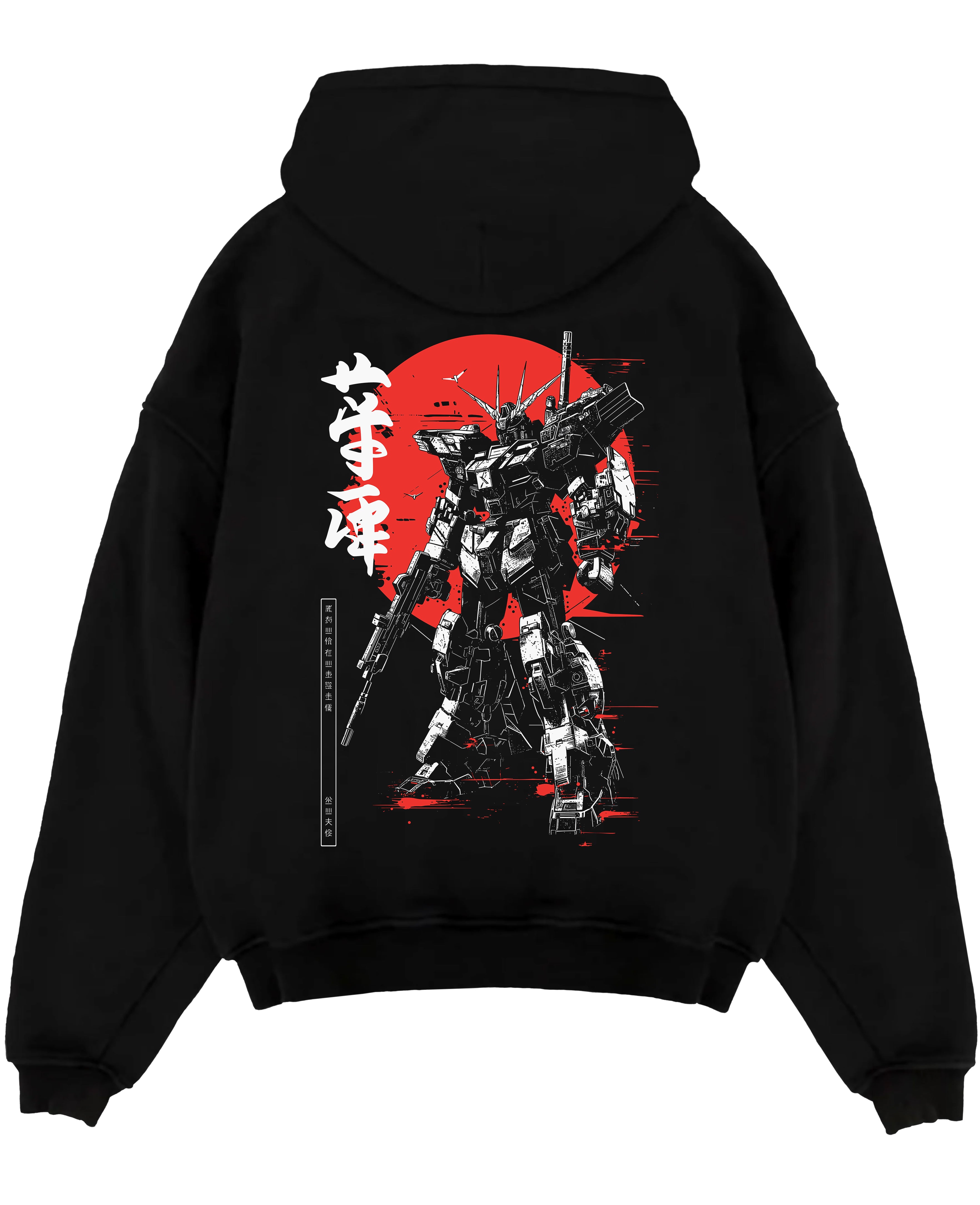 Gundam RX-78-2 Japanese Red Moon Retro Anime Inspired | Unique Sweatshirt Oversized T-shirt Hoodie