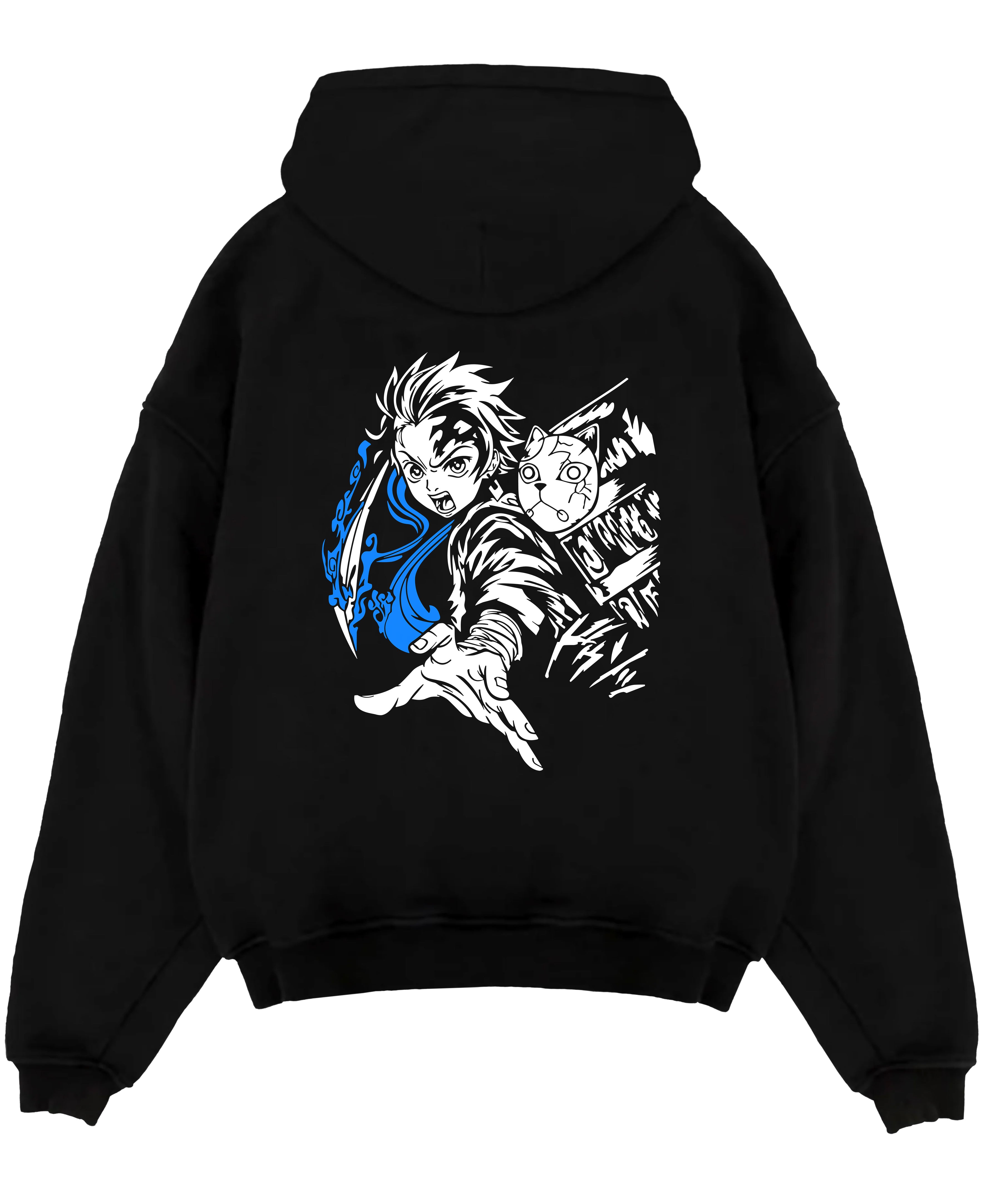 Tanjiro Water-Breathing Kimetsu no Yaiba Demon Slayer Minimalist Anime Inspired | Hoodie Sweatshirt Oversized T-shirt Hoodie