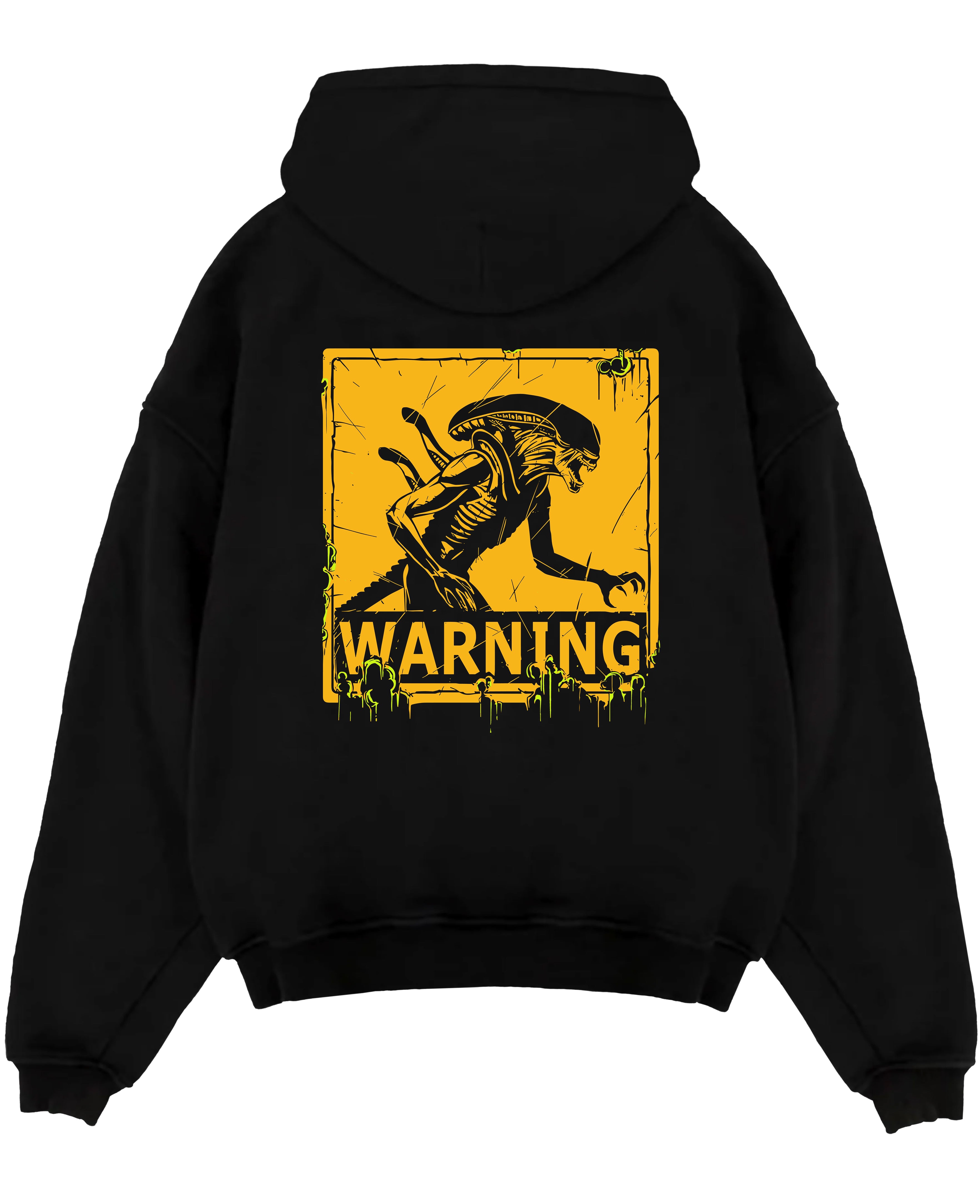 Alien Xenomorph Worker Warning Sign Acid ft Ridley Scott Alien vs Predator Comic Book Inspired | Unique Sweatshirt Oversized T-shirt Hoodie