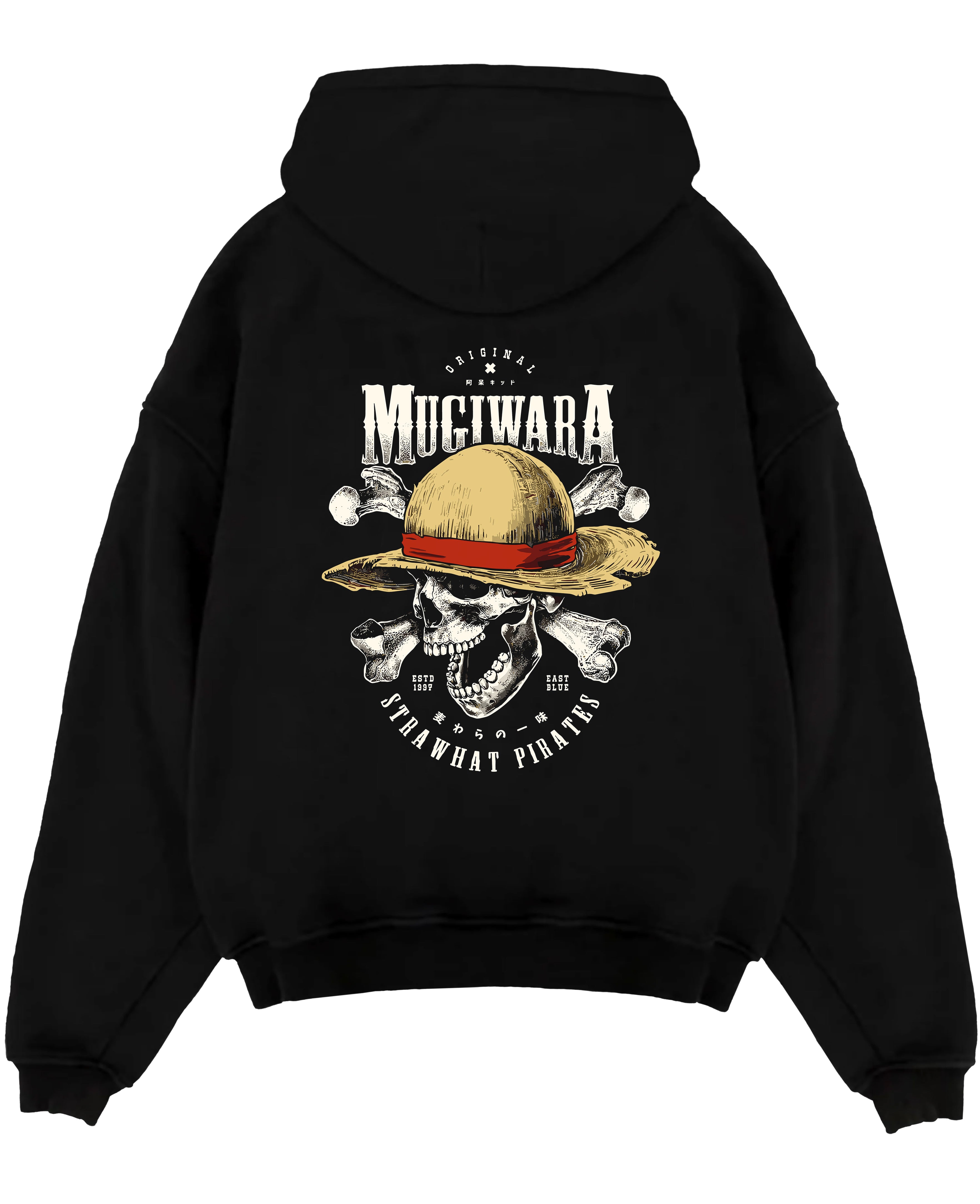 Luffy Mugiwara Skull Strawhat Pirates Anime Inspired | Hoodie Sweatshirt Oversized T-shirt