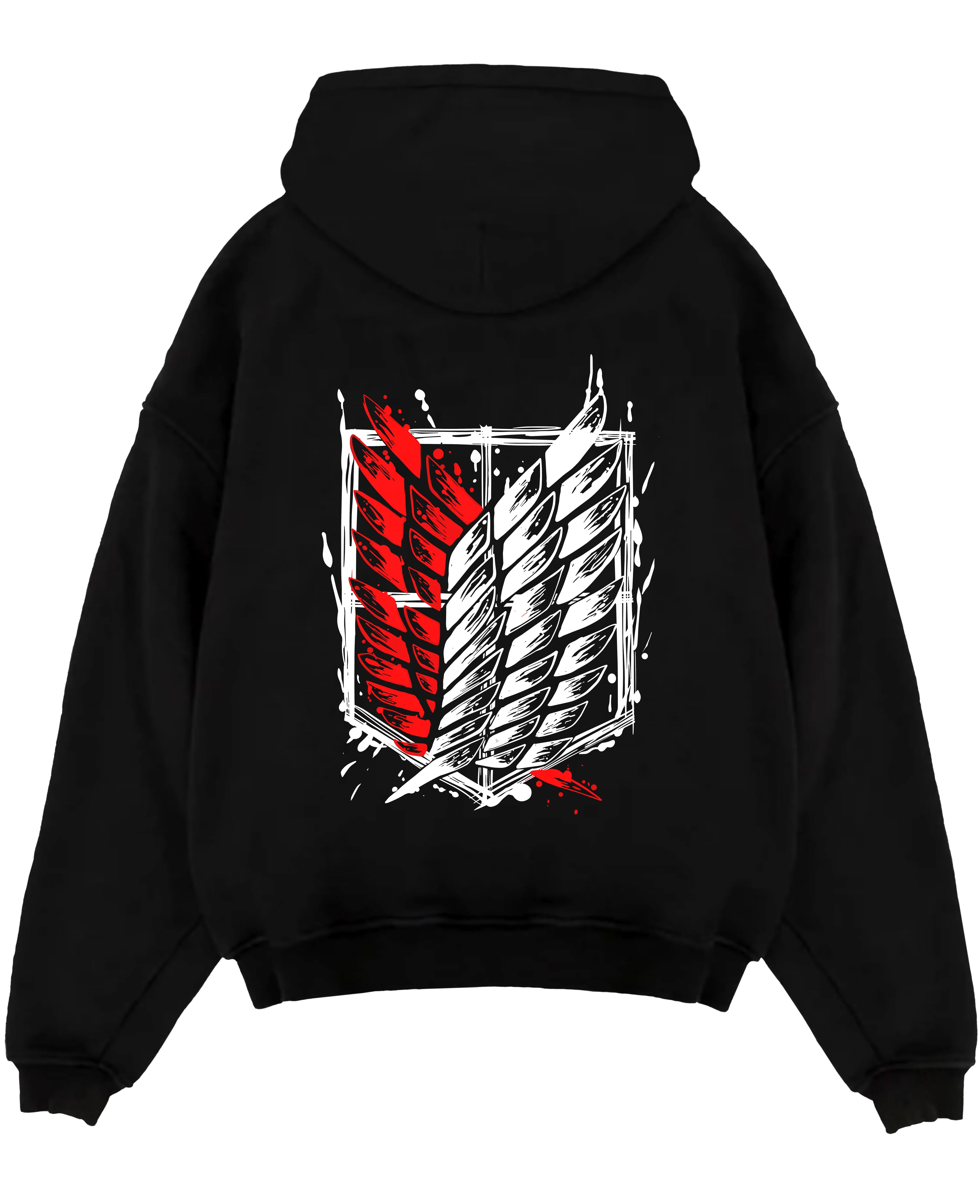 Scouts Corp Insignia Red/White "Give your hearts" Attack on Titan Anime Inspired | Hoodie Sweatshirt Oversized T-shirt