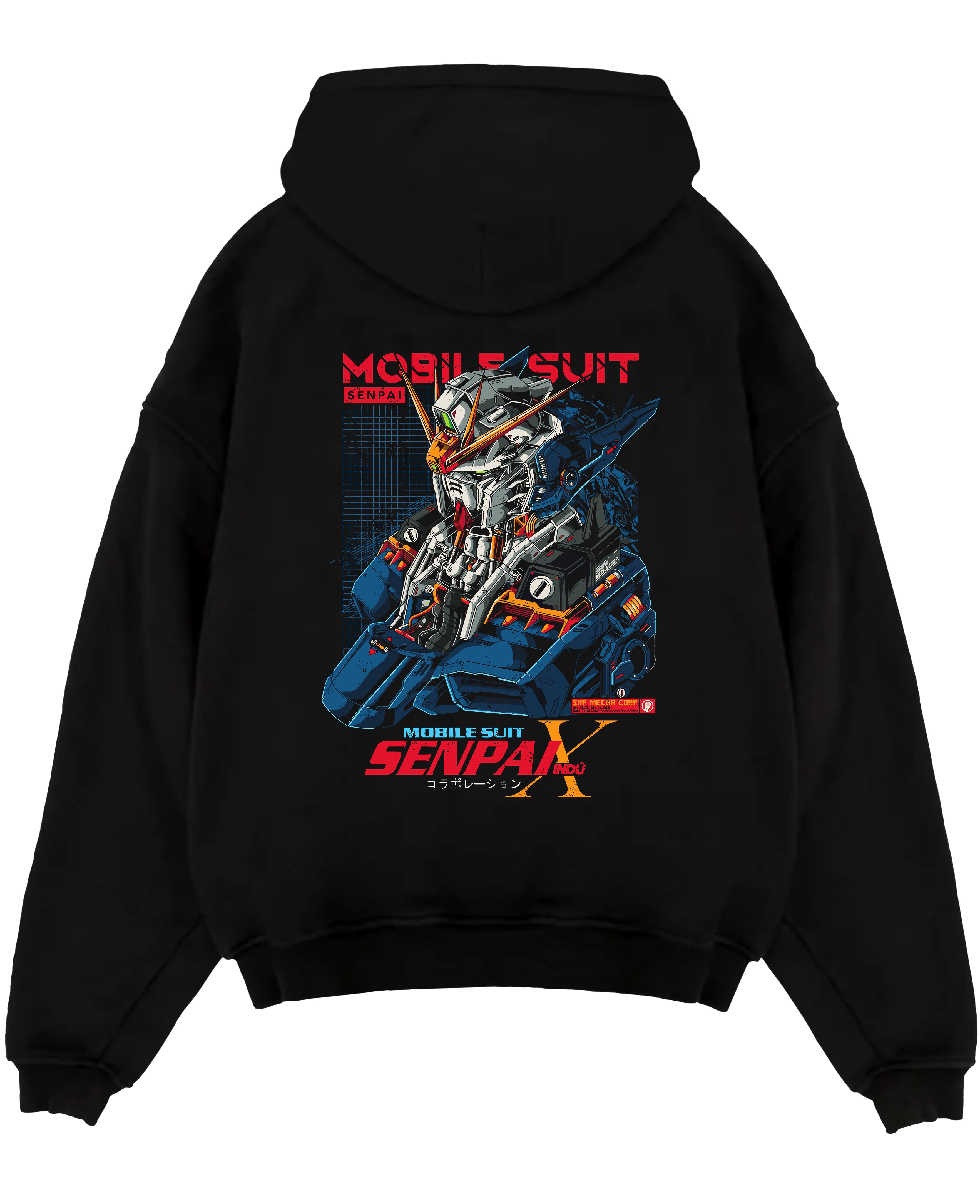 Mobile Suit Gundam Mobile Suit Gundam Senpai x INDU Anime Inspired | Unique Sweatshirt Oversized T-shirt Hoodie