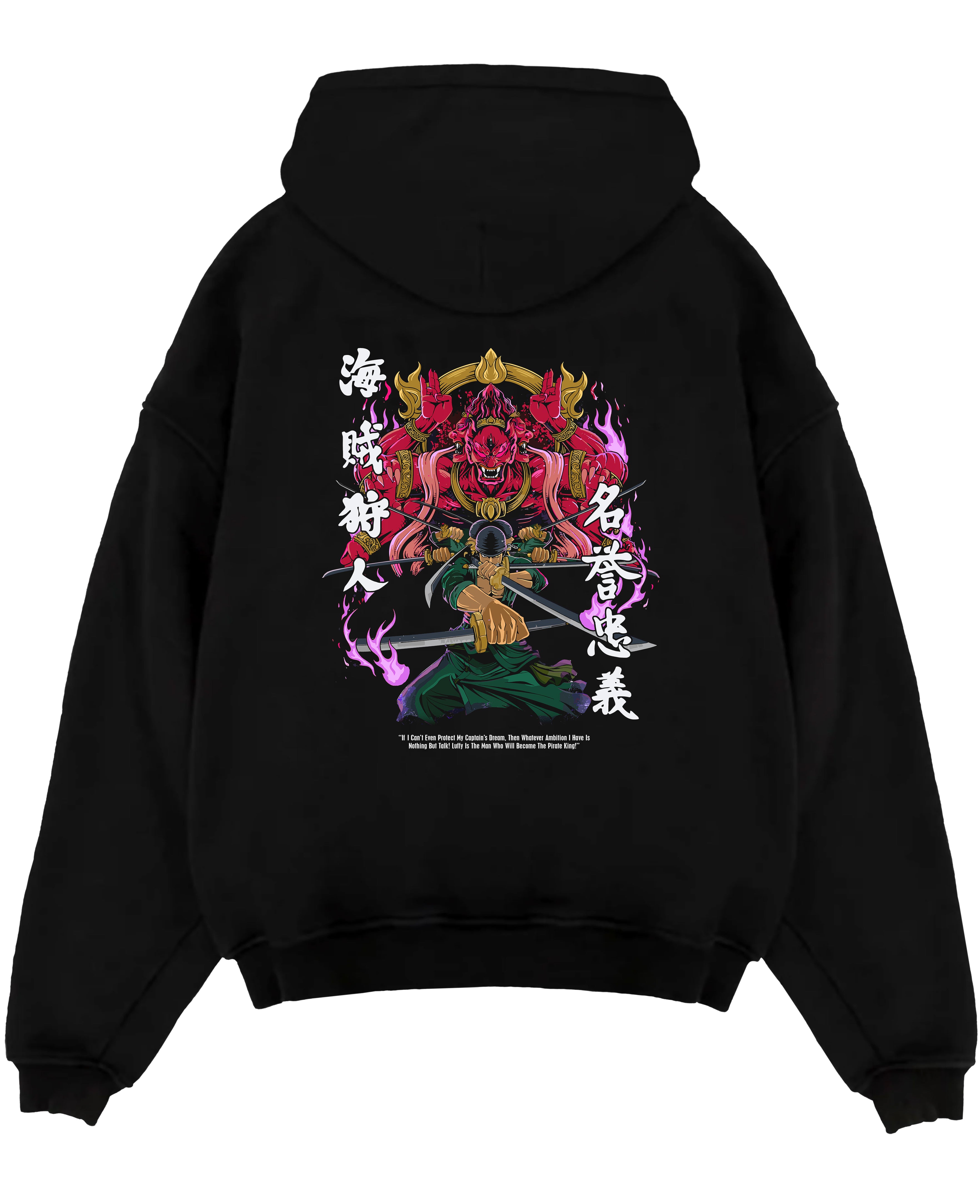 Zoro x Asura Pirate Hunter Strawhat Anime Inspired | Hoodie Sweatshirt Oversized T-shirt