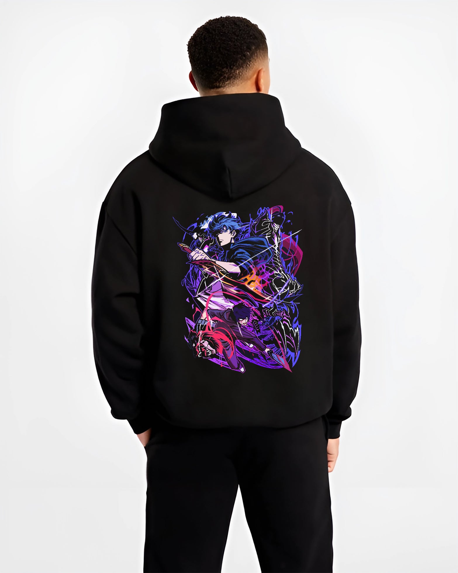 Jin-woo Sung Shadow Monarch Hunter Solo Leveling Anime Anime Inspired | Unique Sweatshirt Oversized T-shirt Hoodie