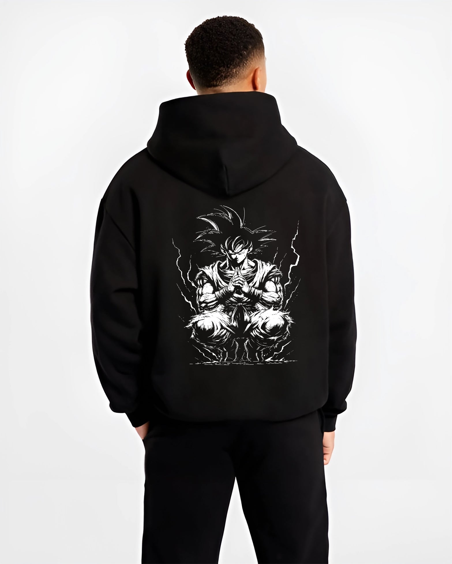 Son Goku Meditate SSJ D.B.Z Anime Inspired | Unique Sweatshirt Oversized T-shirt Hoodie