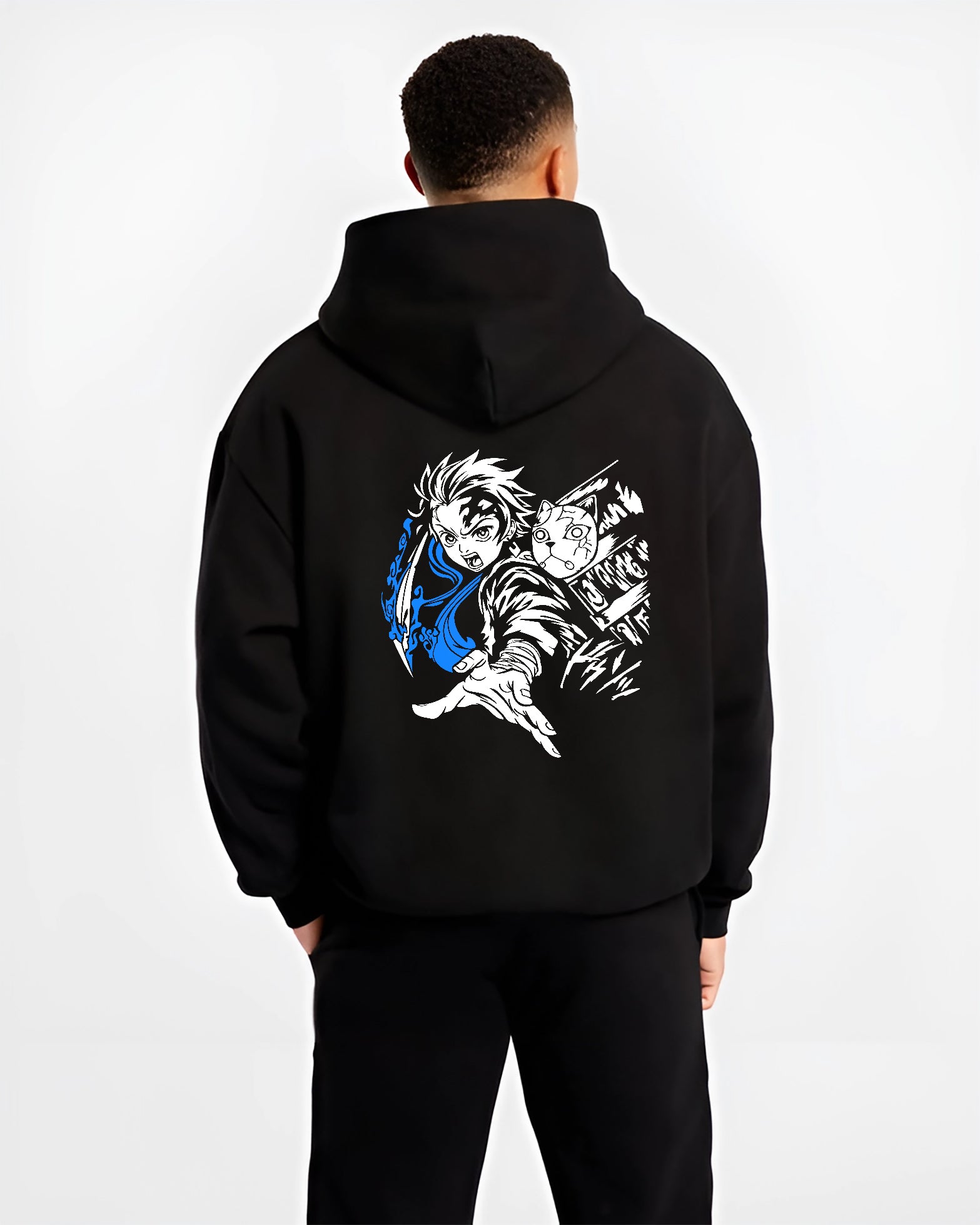 Tanjiro Water-Breathing Kimetsu no Yaiba Demon Slayer Minimalist Anime Inspired | Hoodie Sweatshirt Oversized T-shirt Hoodie