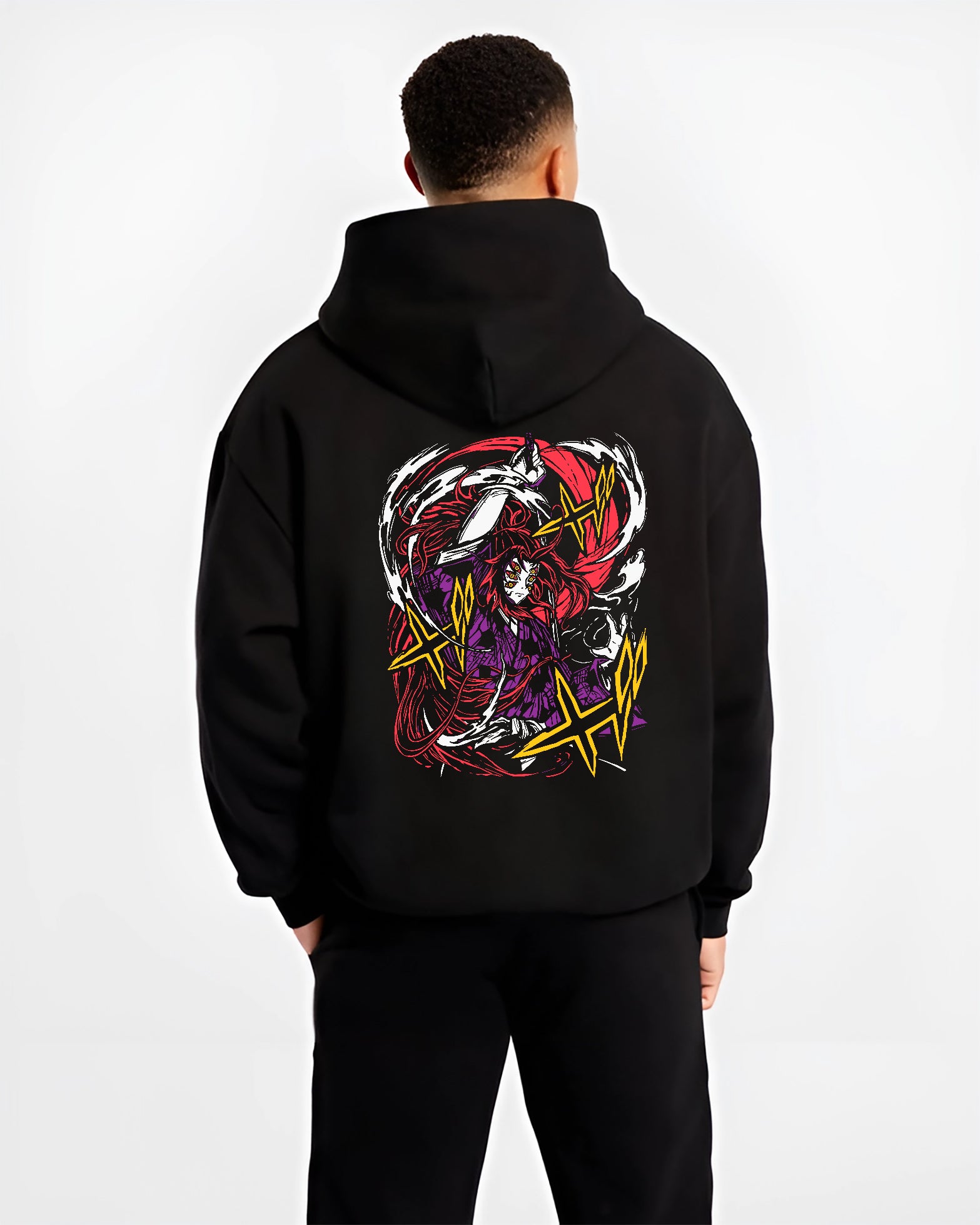 Kokushibo Fighting Uppermoon 6 Demon Slayer Kimetsu No Yaiba Anime Inspired | Hoodie Sweatshirt Oversized T-shirt