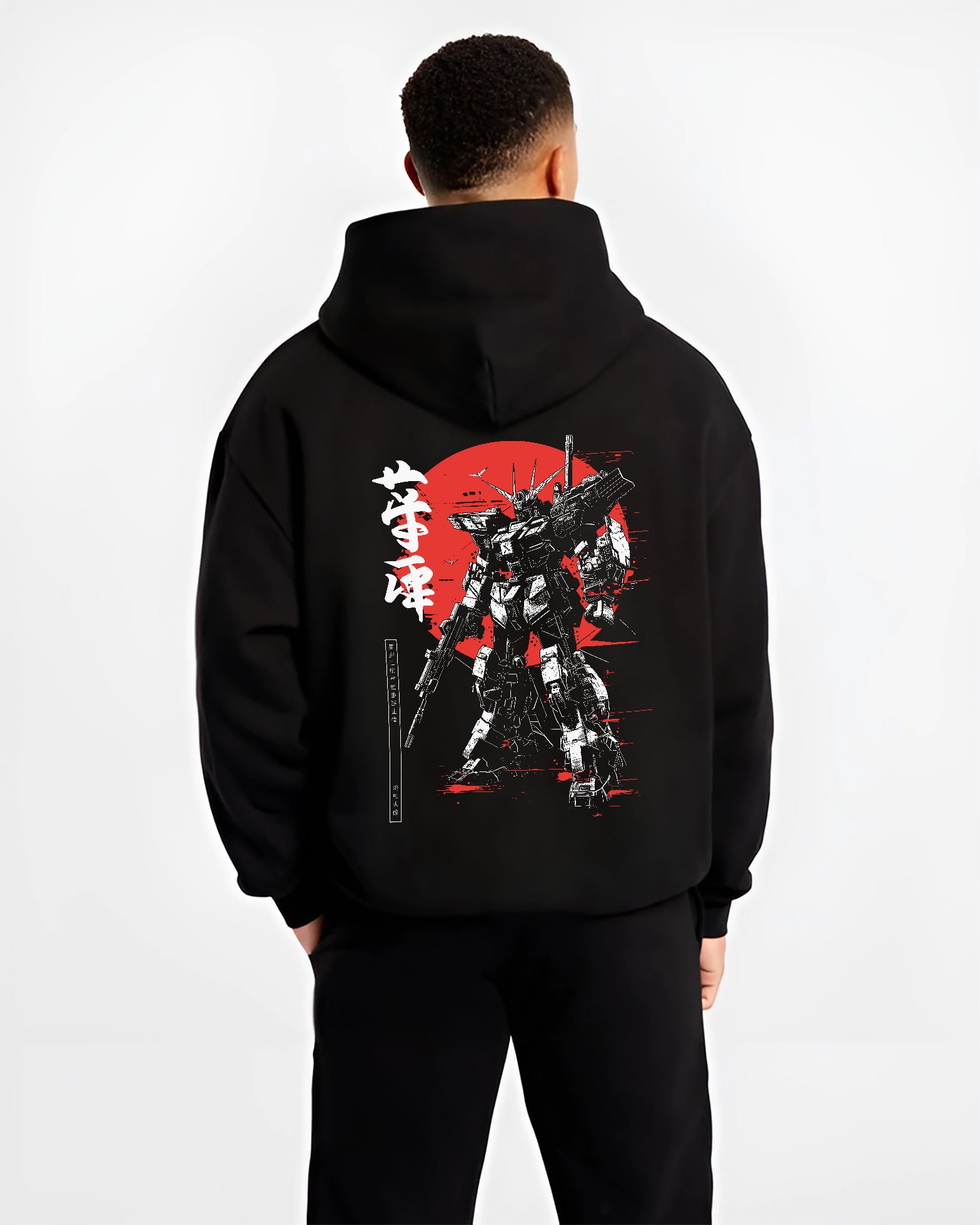 Gundam RX-78-2 Japanese Red Moon Retro Anime Inspired | Unique Sweatshirt Oversized T-shirt Hoodie