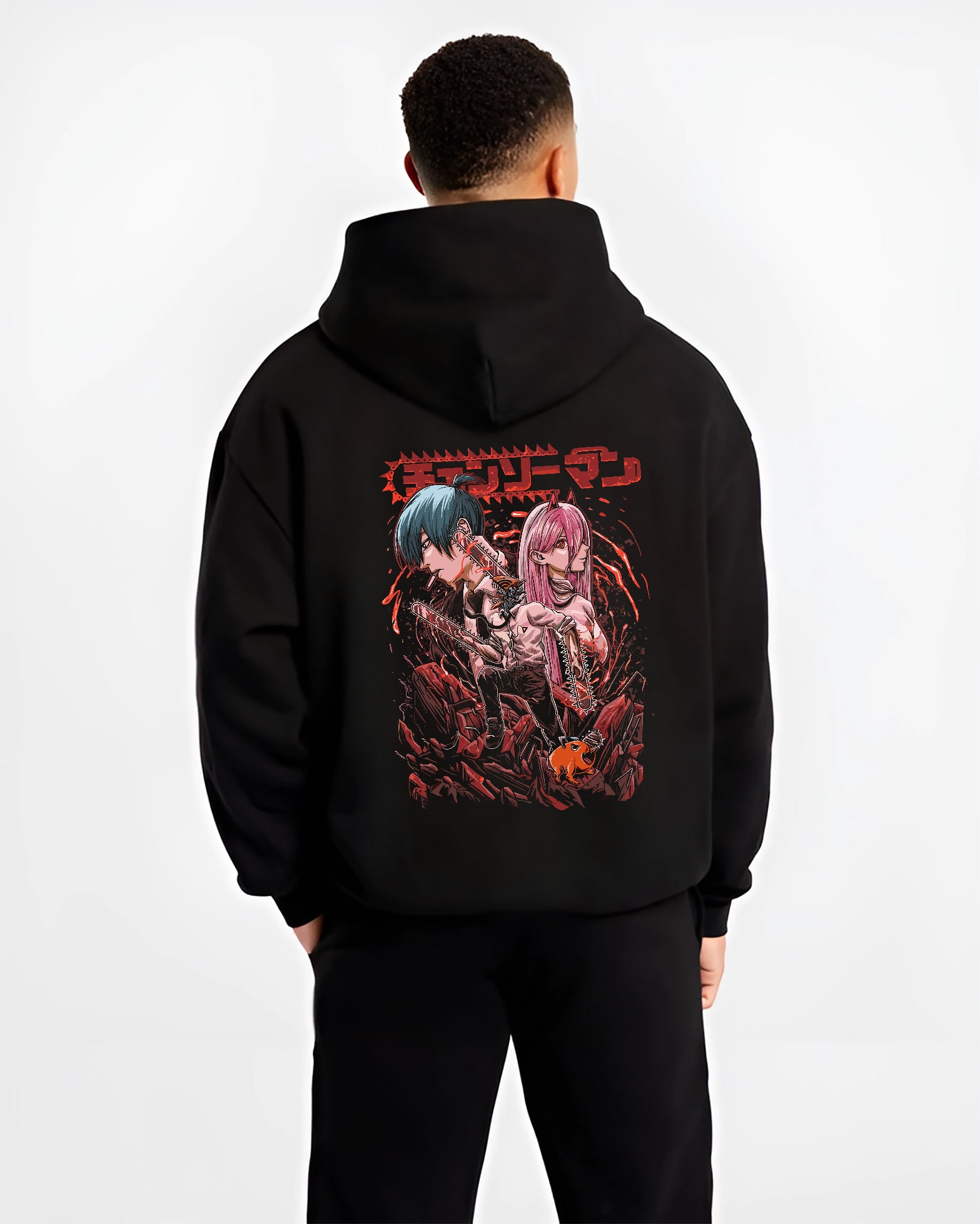 Chainsaw Man Denji x Power x Aki Hayakawa Chainsawman Anime Inspired | Unique Hoodie Sweatshirt Oversized T-shirt