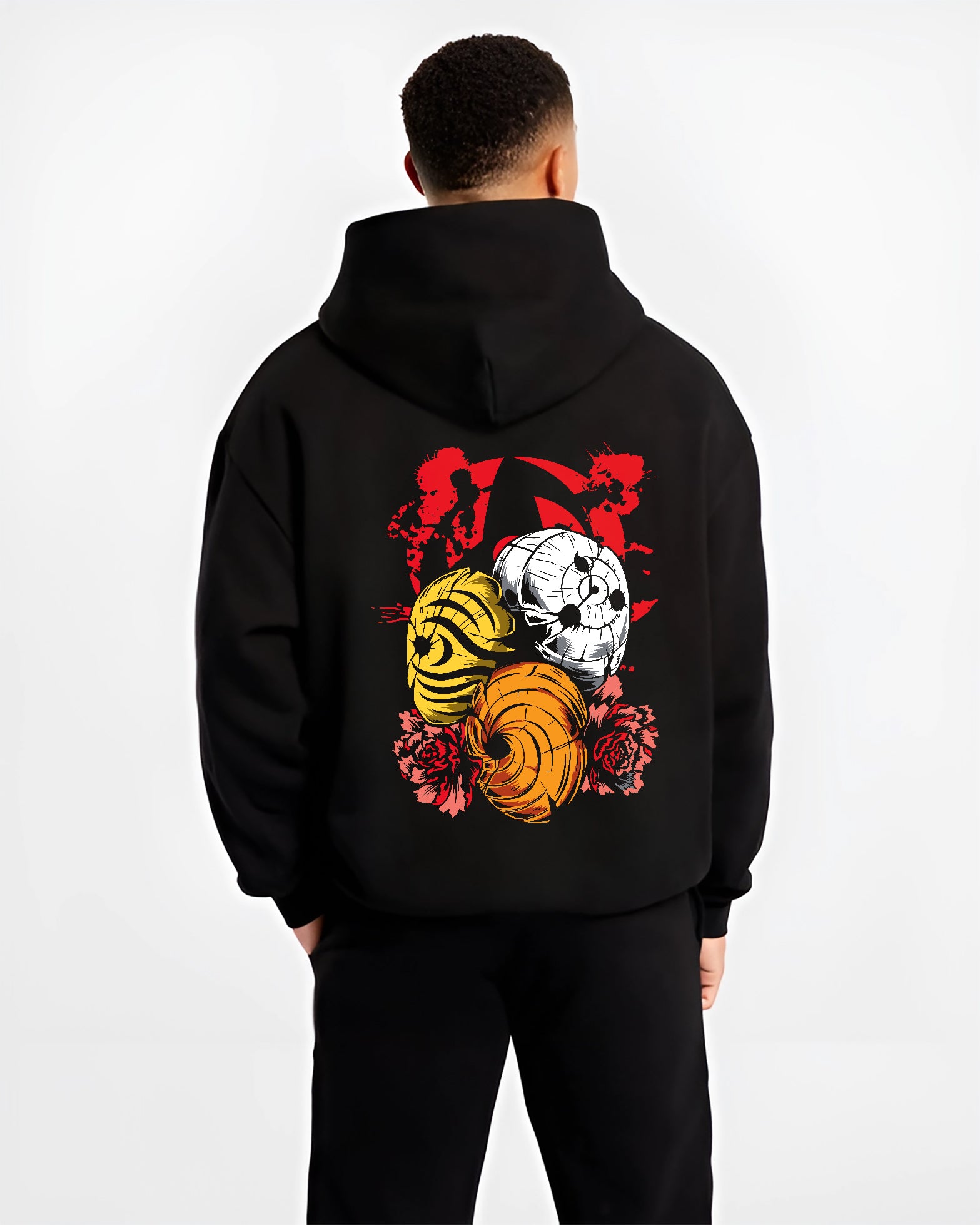 Tobi Obito Uchiha Akatsuki 3 Masks Naruto Anime Inspired | Unique Sweatshirt Oversized T-shirt Hoodie