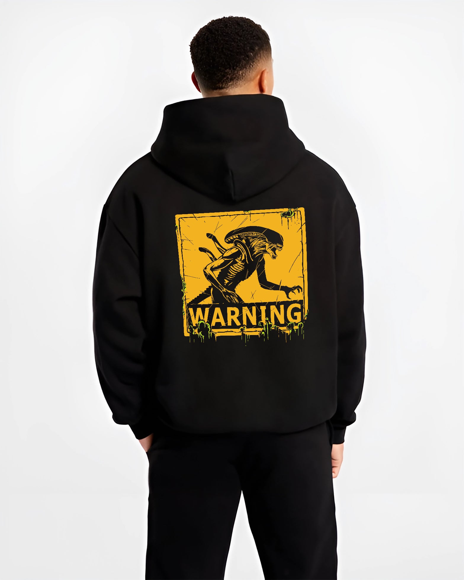 Alien Xenomorph Worker Warning Sign Acid ft Ridley Scott Alien vs Predator Comic Book Inspired | Unique Sweatshirt Oversized T-shirt Hoodie