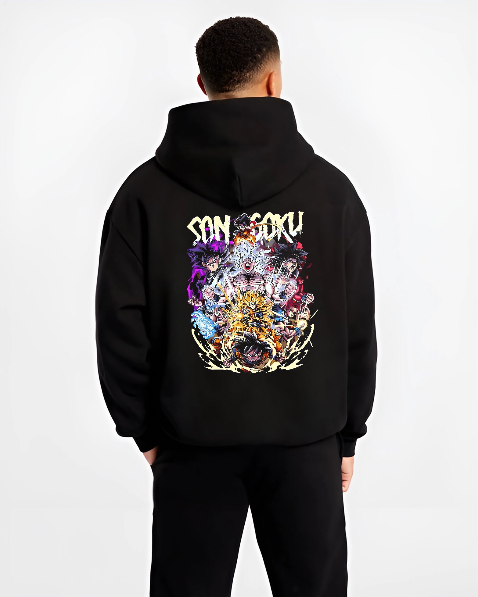 Son Goku All Saiyan Forms SSJ D.B.Z Anime Inspired | Unique Sweatshirt Oversized T-shirt Hoodie