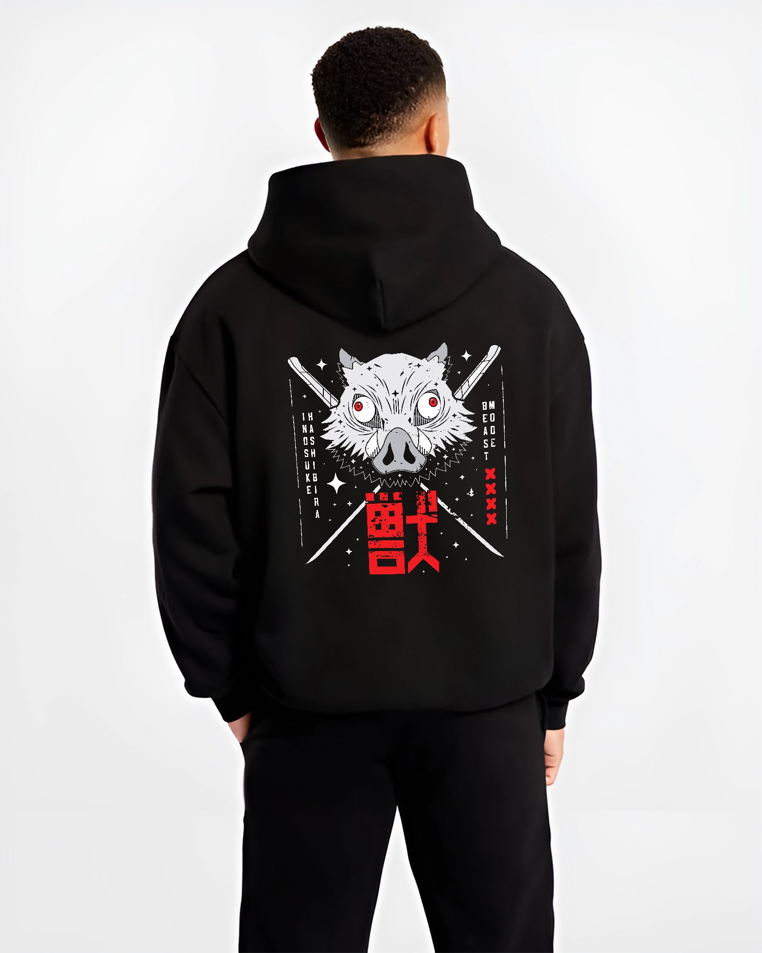 Inosuke Hashibira Beast Breathing Kimetsu no Yaiba Demon Slayer Inspired | Hoodie Sweatshirt Oversized T-shirt