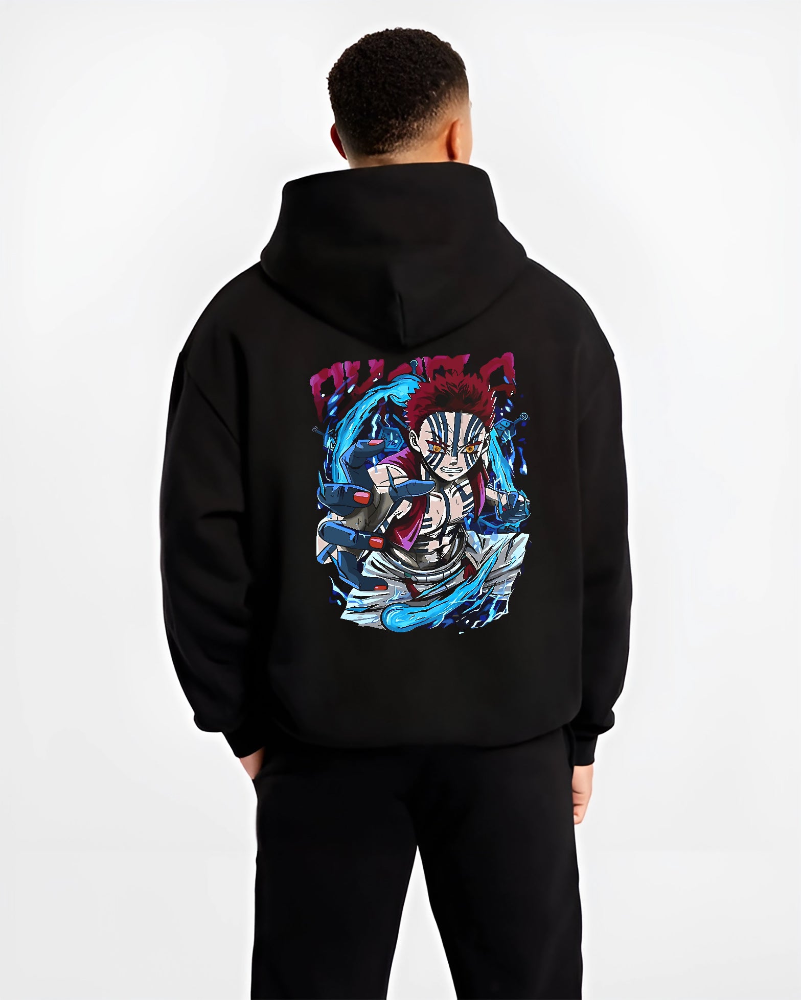 Akaza Uppermoon 6 Fight Demon Slayer Kimetsu No Yaiba Anime Inspired | Hoodie Sweatshirt Oversized T-shirt