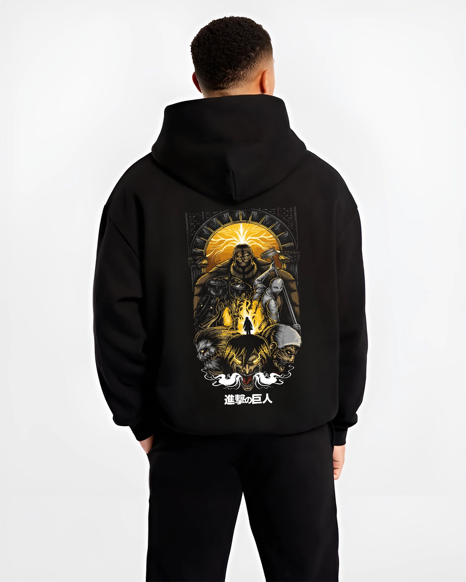 Eren x Zeke Titan Shifters AOT Attack on Titan Anime Inspired | Hoodie Sweatshirt Oversized T-shirt