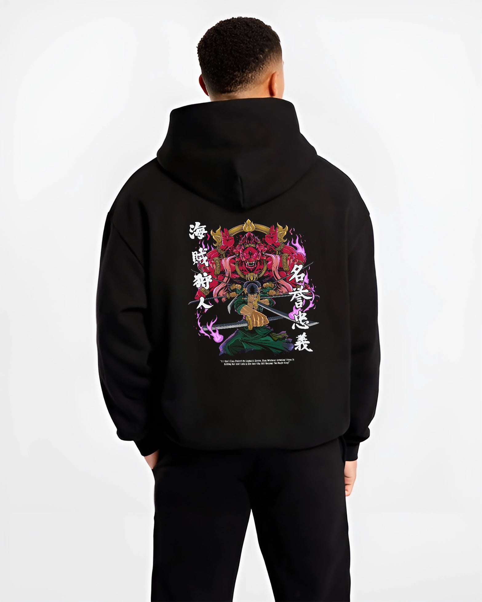 Zoro x Asura Pirate Hunter Strawhat Anime Inspired | Hoodie Sweatshirt Oversized T-shirt