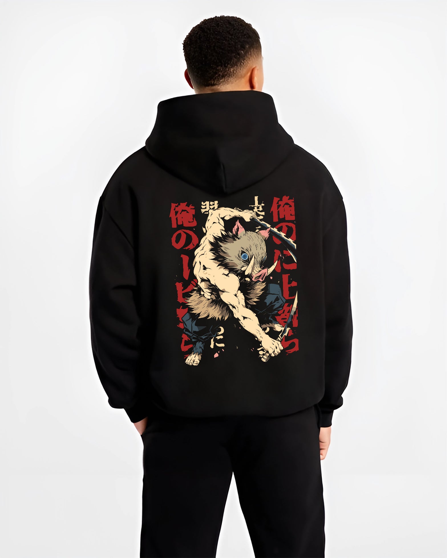 Inosuke Twin Sword Beast Breathing Kimetsu no Yaiba Demon Slayer Inspired | Hoodie Sweatshirt Oversized T-shirt