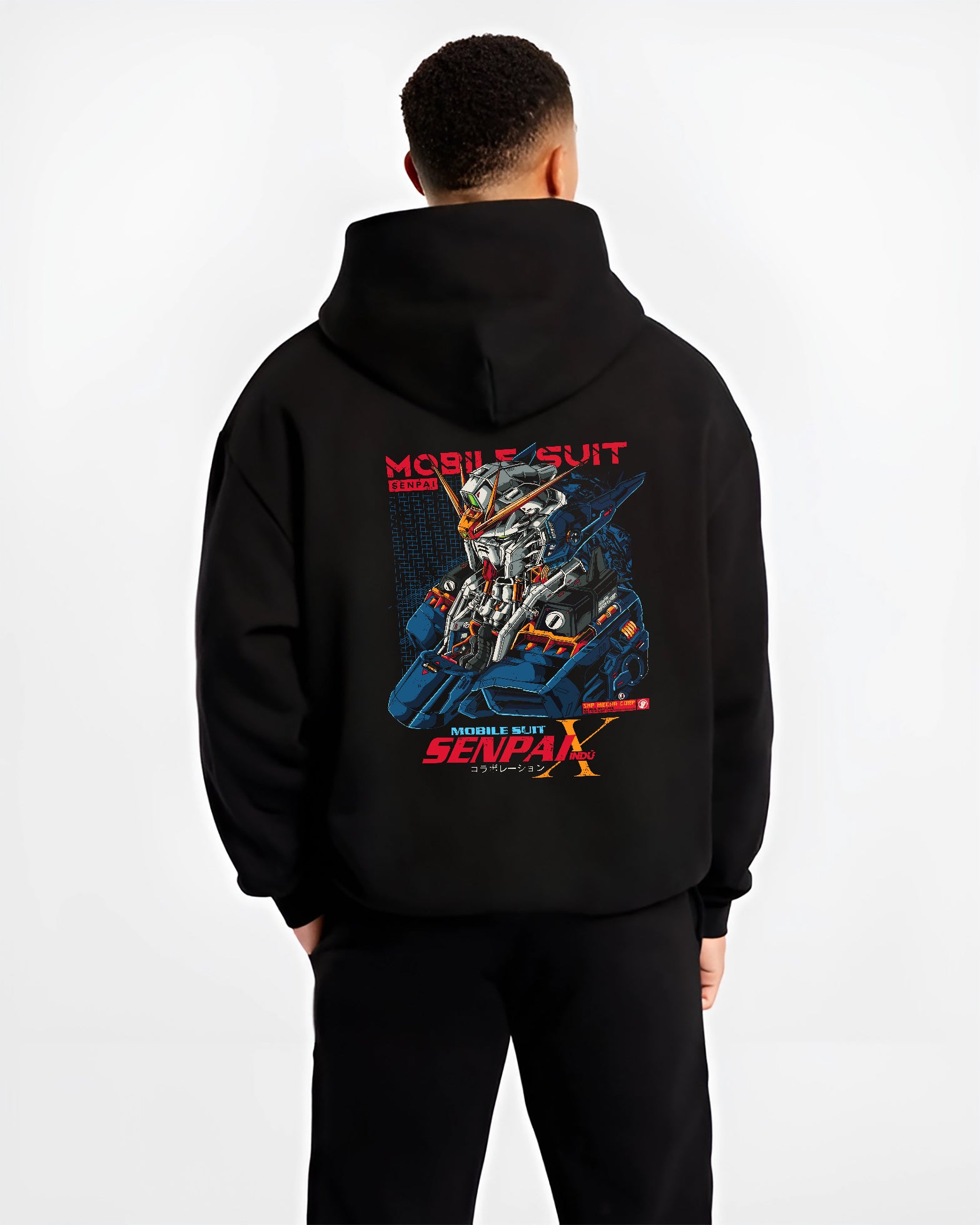 Mobile Suit Gundam Mobile Suit Gundam Senpai x INDU Anime Inspired | Unique Sweatshirt Oversized T-shirt Hoodie