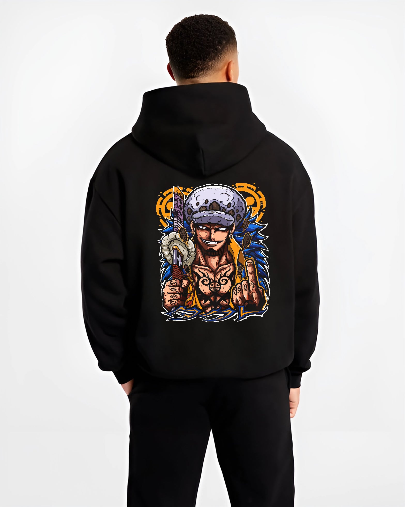 Trafalgar Law Heart Pirates One Piece Anime Inspired | Hoodie Sweatshirt Oversized T-shirt