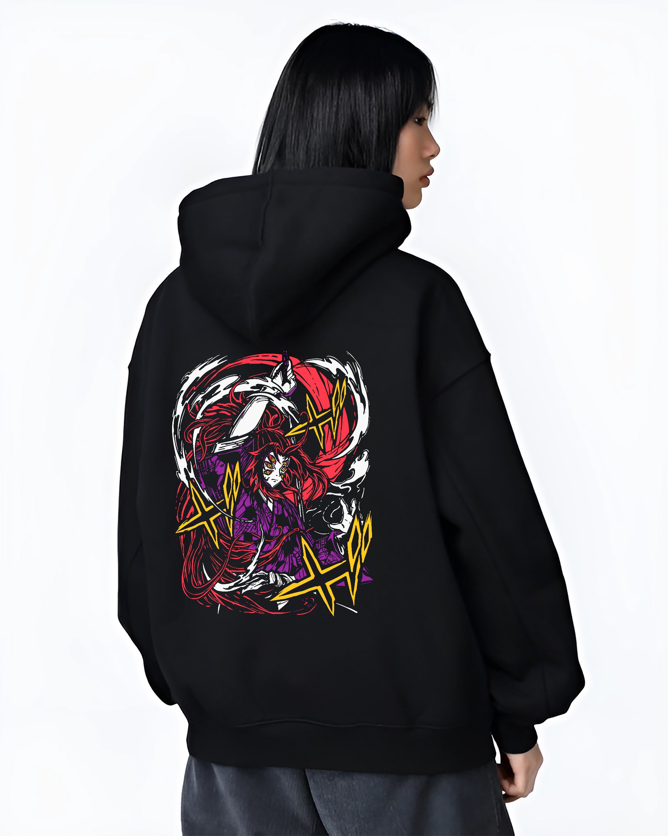 Kokushibo x Yorichii Hashira & Uppermoon 6 Demon Slayer Kimetsu No Yaiba Anime Inspired | Hoodie Sweatshirt Oversized T-shirt