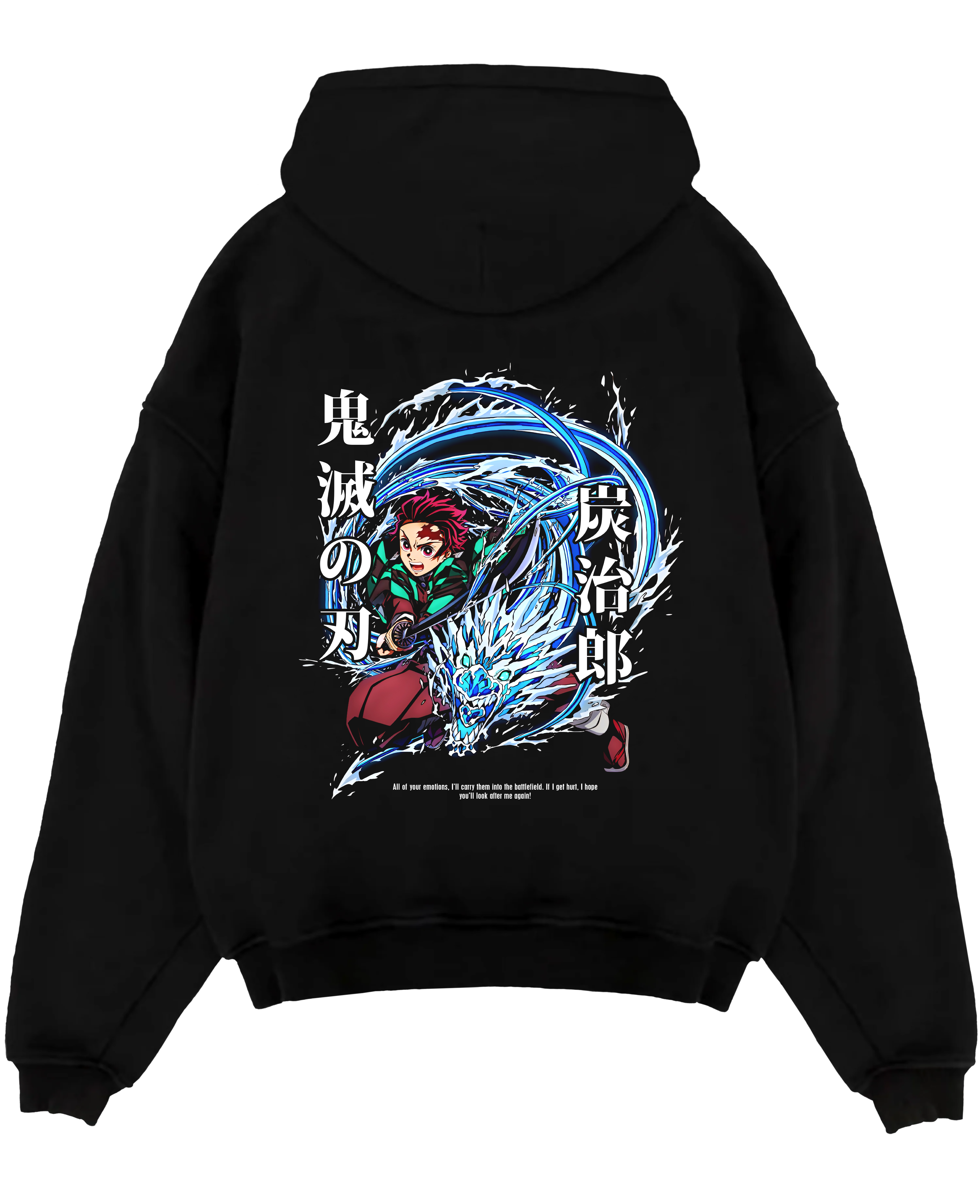 Tanjiro Water-Breathing Kimetsu no Yaiba Demon Slayer Anime Inspired | Hoodie Sweatshirt Oversized T-shirt Hoodie