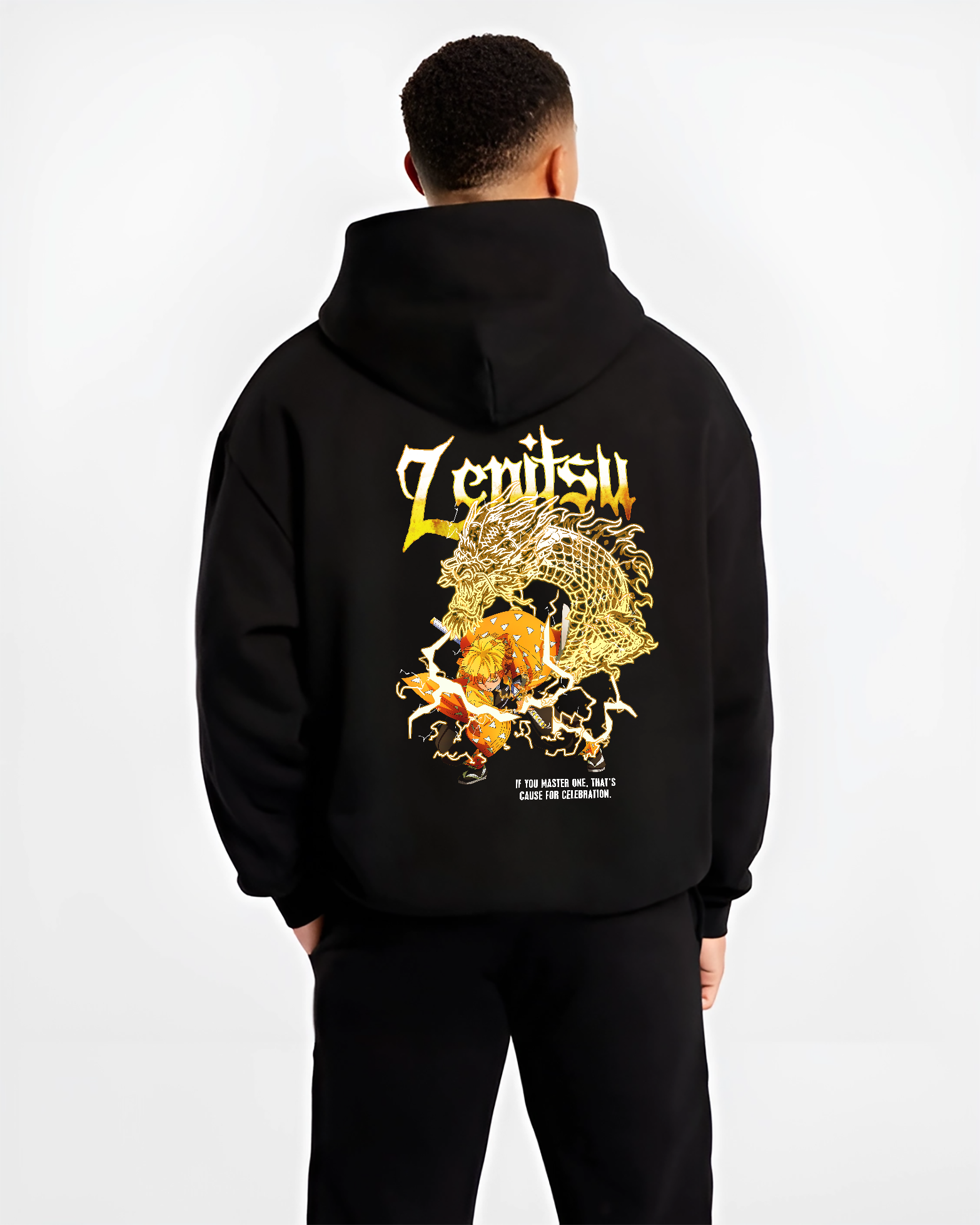 Zenitsu Lightening Breath First Form Kimetsu no Yaiba Demon Slayer Inspired | Hoodie Sweatshirt Oversized T-shirt